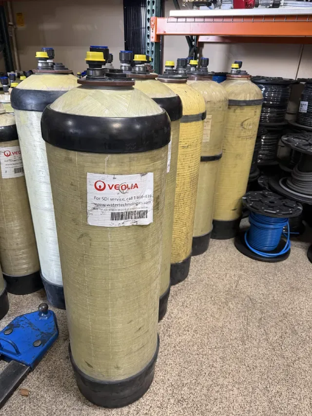 Close view of 3.6 DI tanks for larger water needs