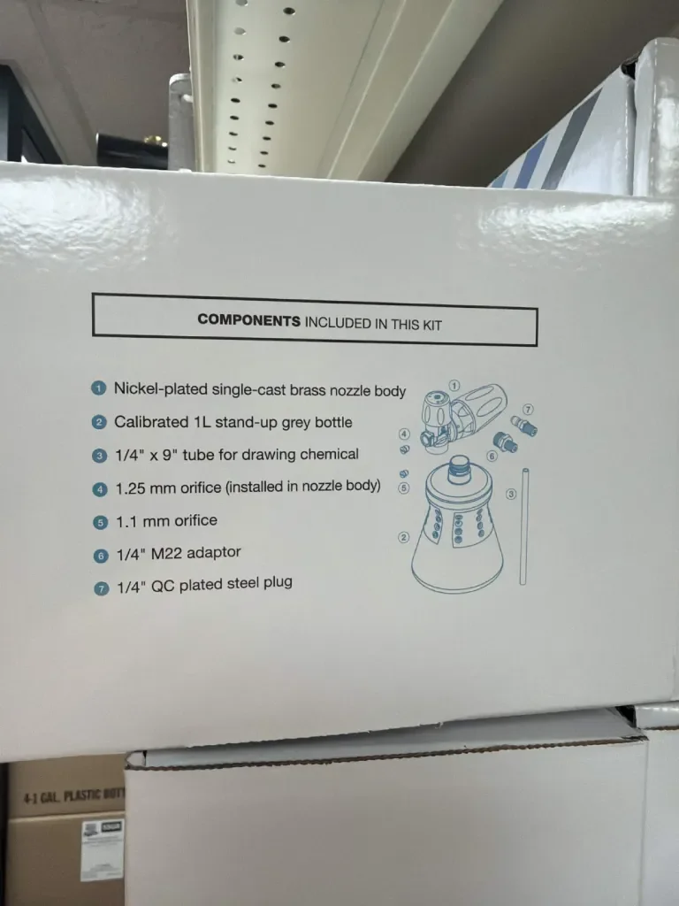 Foam Cannon kit included components