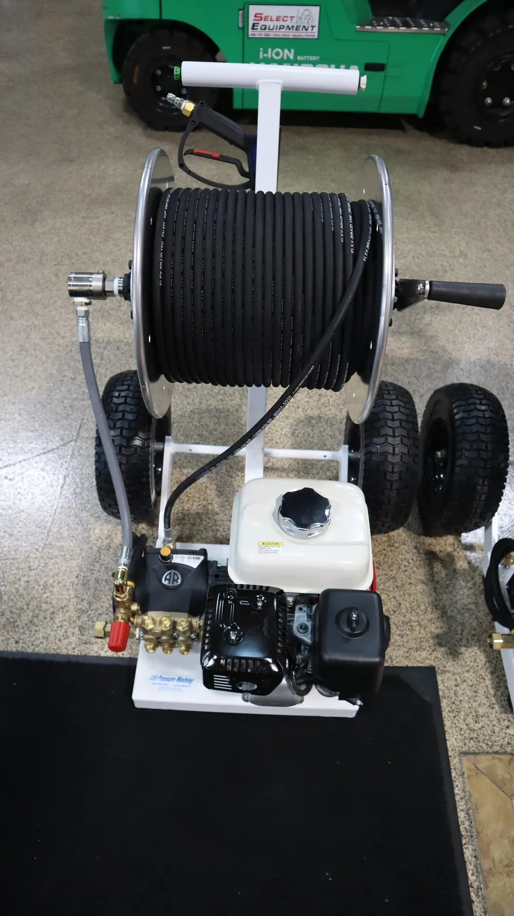 Portable pressure washer top view