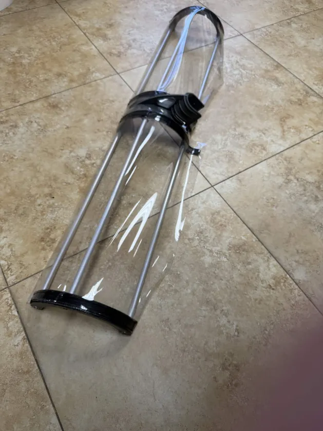 40 inch AMPW Rotary Brush splash guard angled view