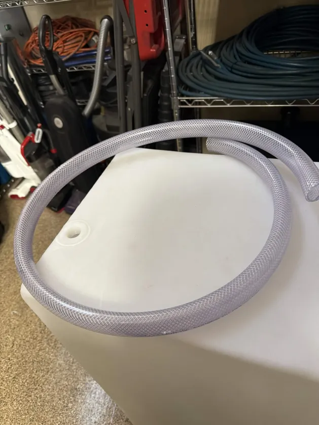 One inch clear braided hose