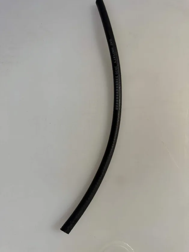 One quarter inch none-clear black braided hose